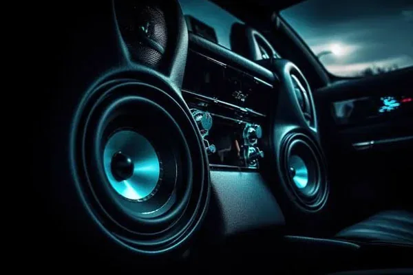 Premium car audio system installation with speakers and amplifier in Chennai