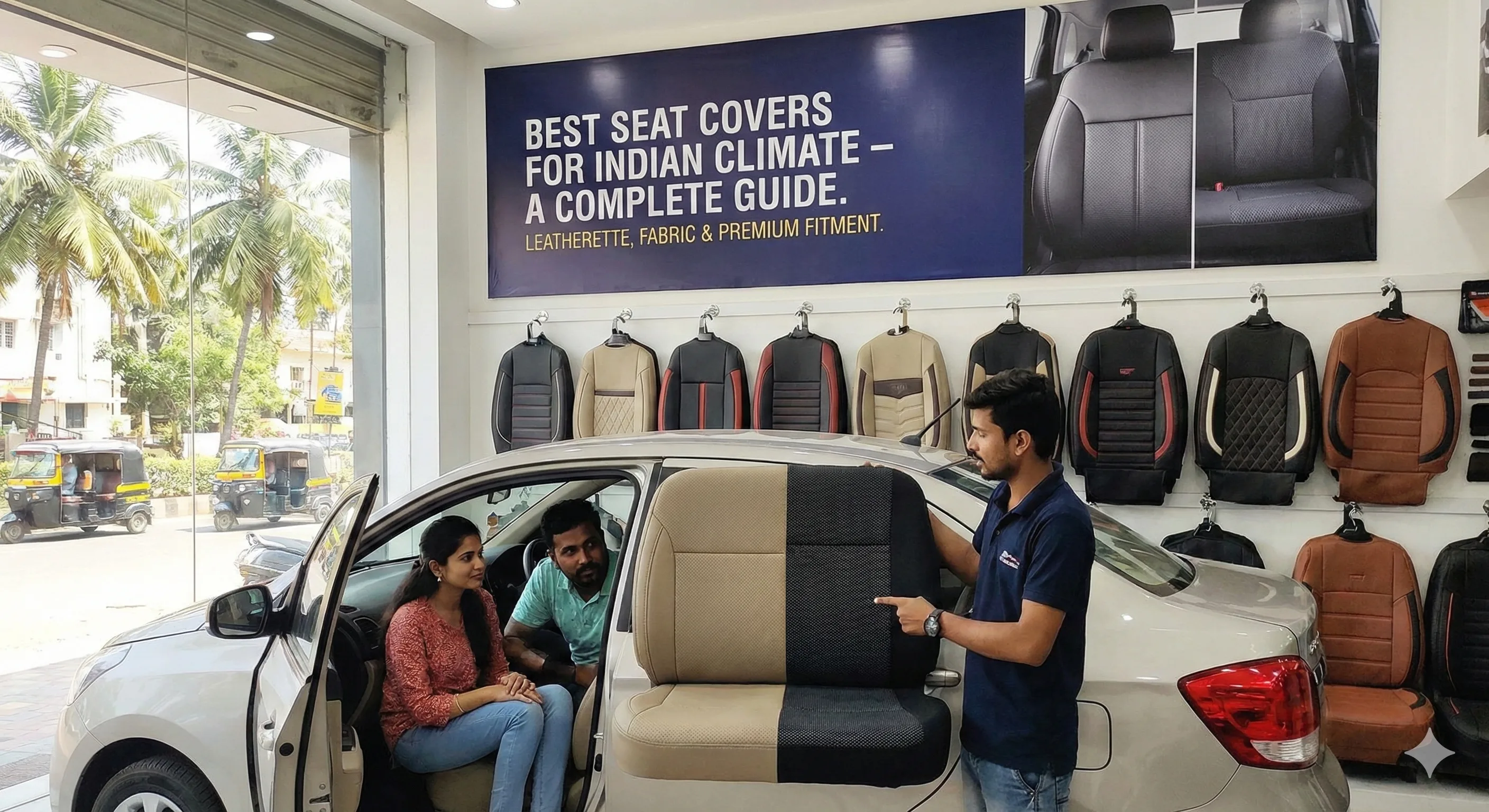 Best car seat covers India leatherette fabric premium fit Chennai